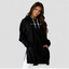 Robe Sweat à Capuche Oversize - Confort Ultime, Style Décontracté Femme Noir