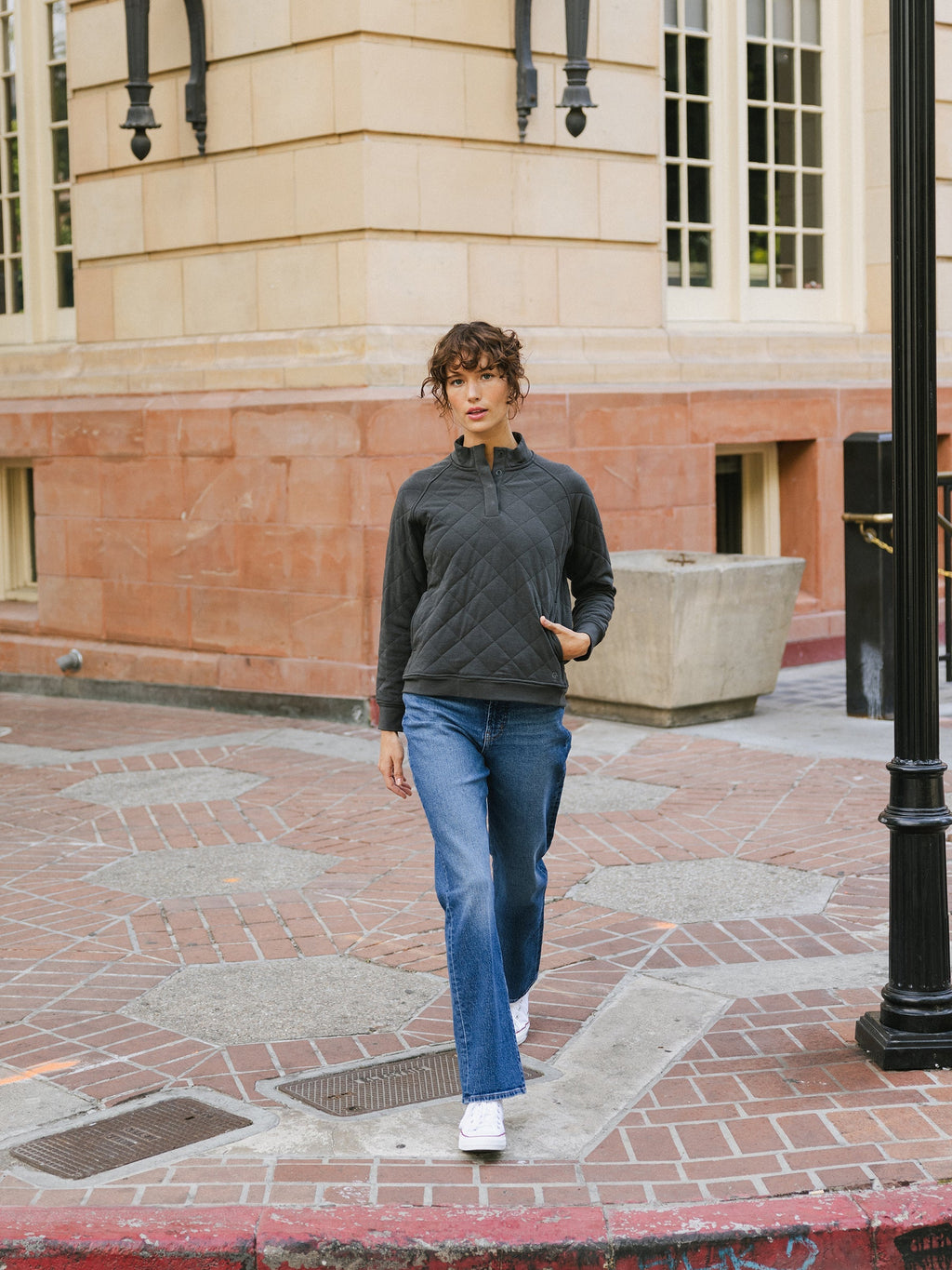 Pull Matelassé Femme en Bambou Brossé Ultra-Doux avec Boutons-Pression Élégants