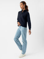 Pull Matelassé Femme en Bambou Brossé Ultra-Doux avec Boutons-Pression Élégants