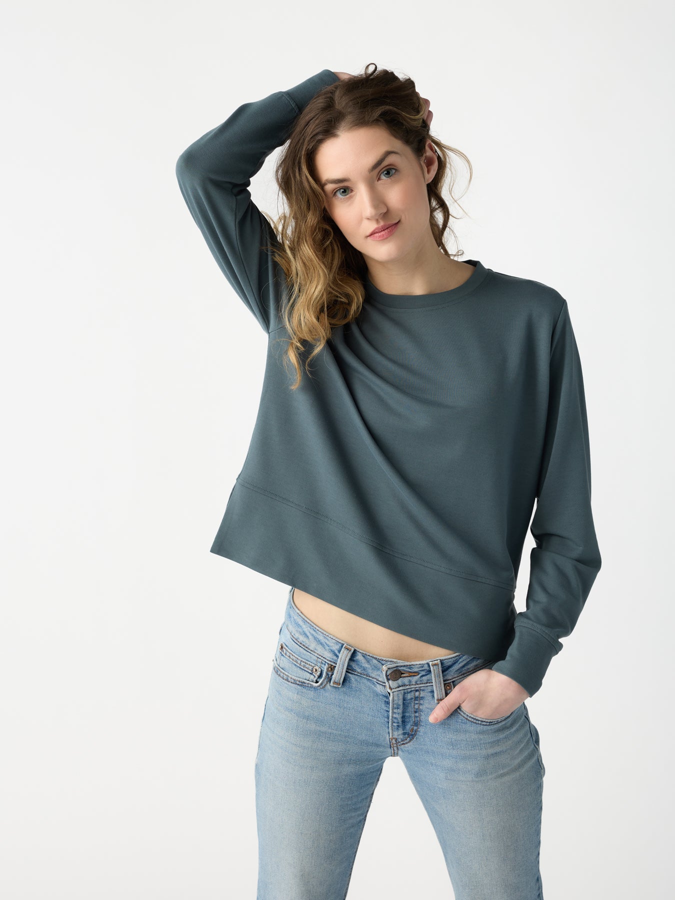 Pull Col Rond StudioLite Femme Léger Confortable Polyvalent pour Style Décontracté Cozy Earth