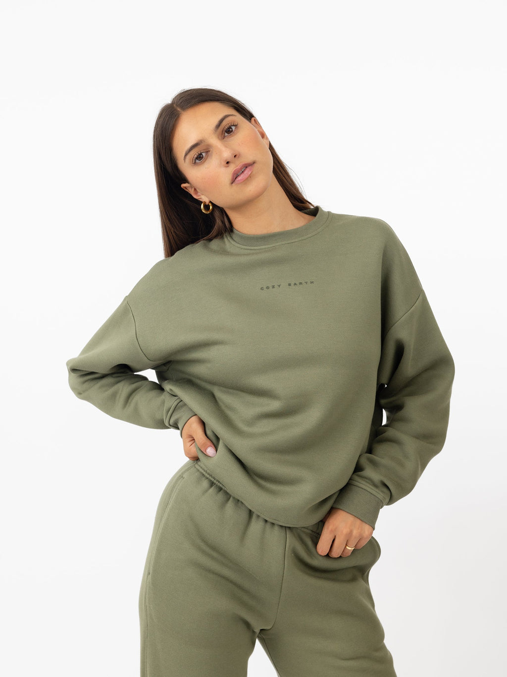 Sweat-shirt Col Rond Cityscape Femme Cozy Earth Polaire Écologique Ultra-Doux