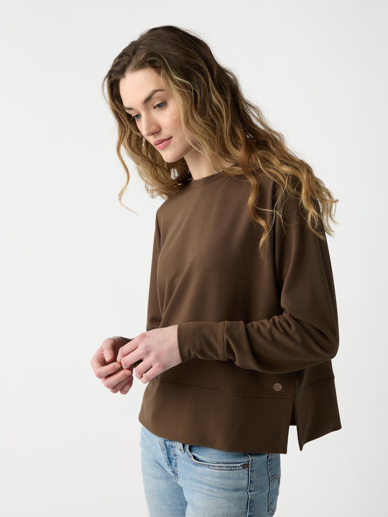 Pull Col Rond StudioLite Femme Léger Confortable Polyvalent pour Style Décontracté Cozy Earth