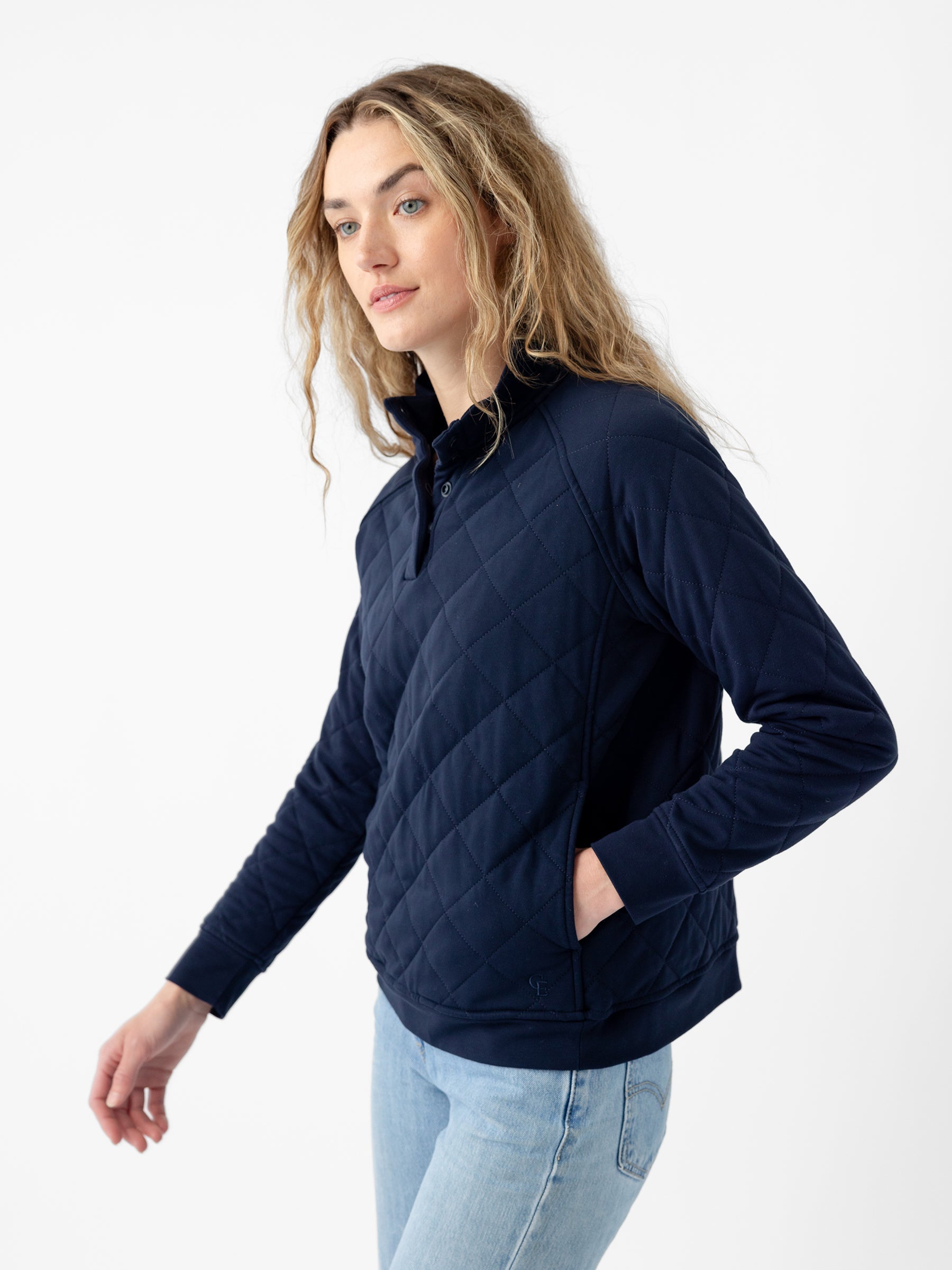 Pull Matelassé Femme en Bambou Brossé Ultra-Doux avec Boutons-Pression Élégants