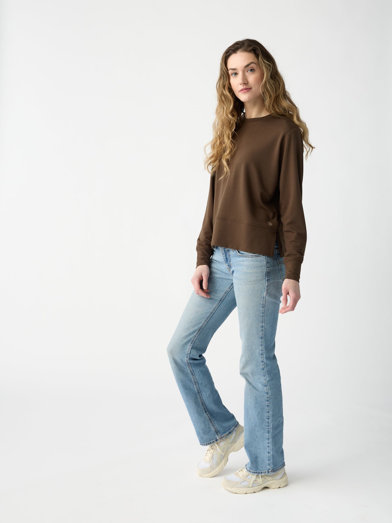 Pull Col Rond StudioLite Femme Léger Confortable Polyvalent pour Style Décontracté Cozy Earth