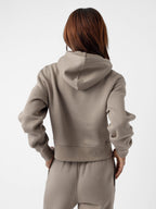 Sweat à Capuche Court Femme CityScape Cozy Earth : Doux, Chic, Confort Quotidien, Style Décontracté