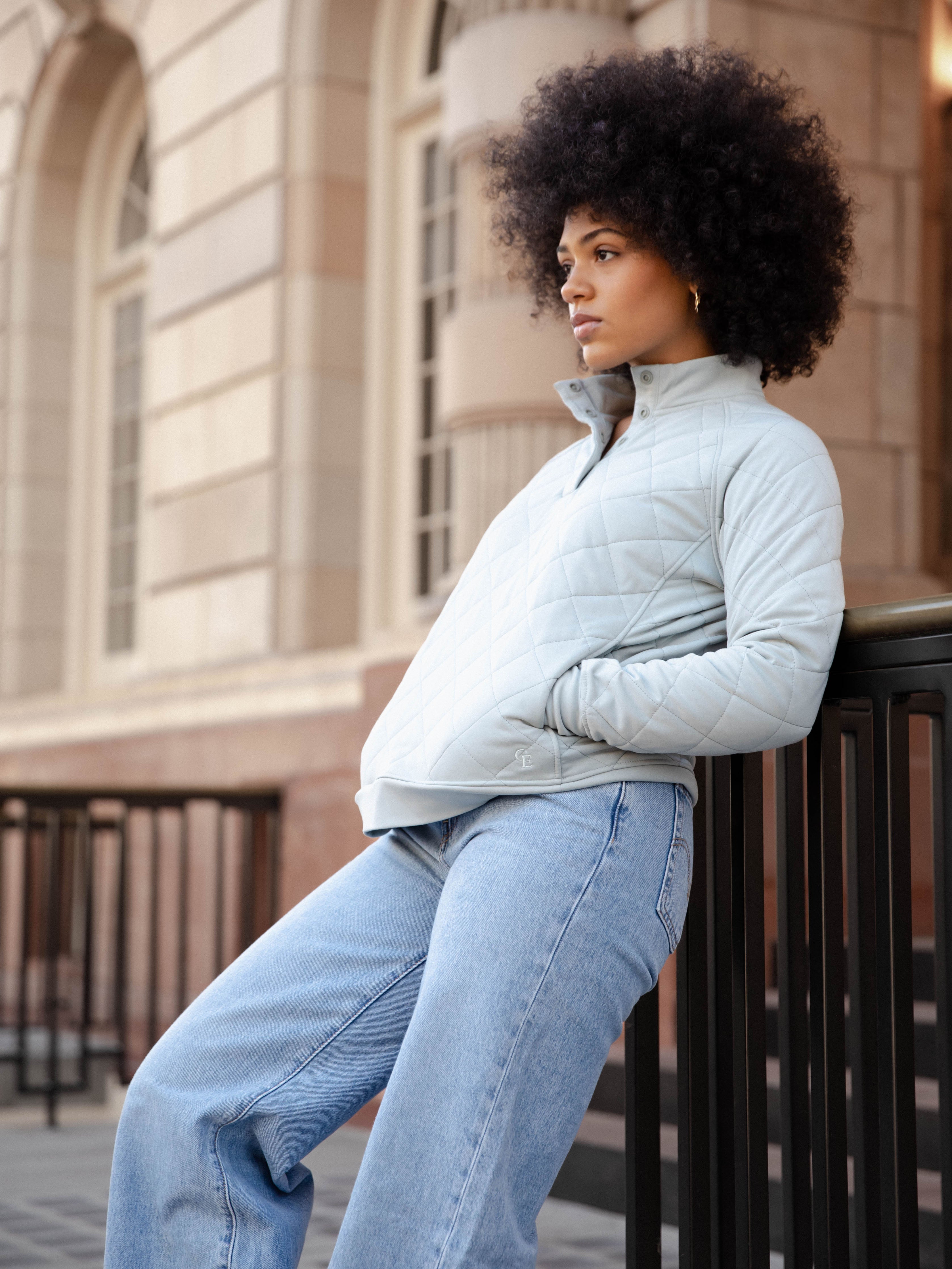 Pull Matelassé Femme en Bambou Brossé Ultra-Doux avec Boutons-Pression Élégants