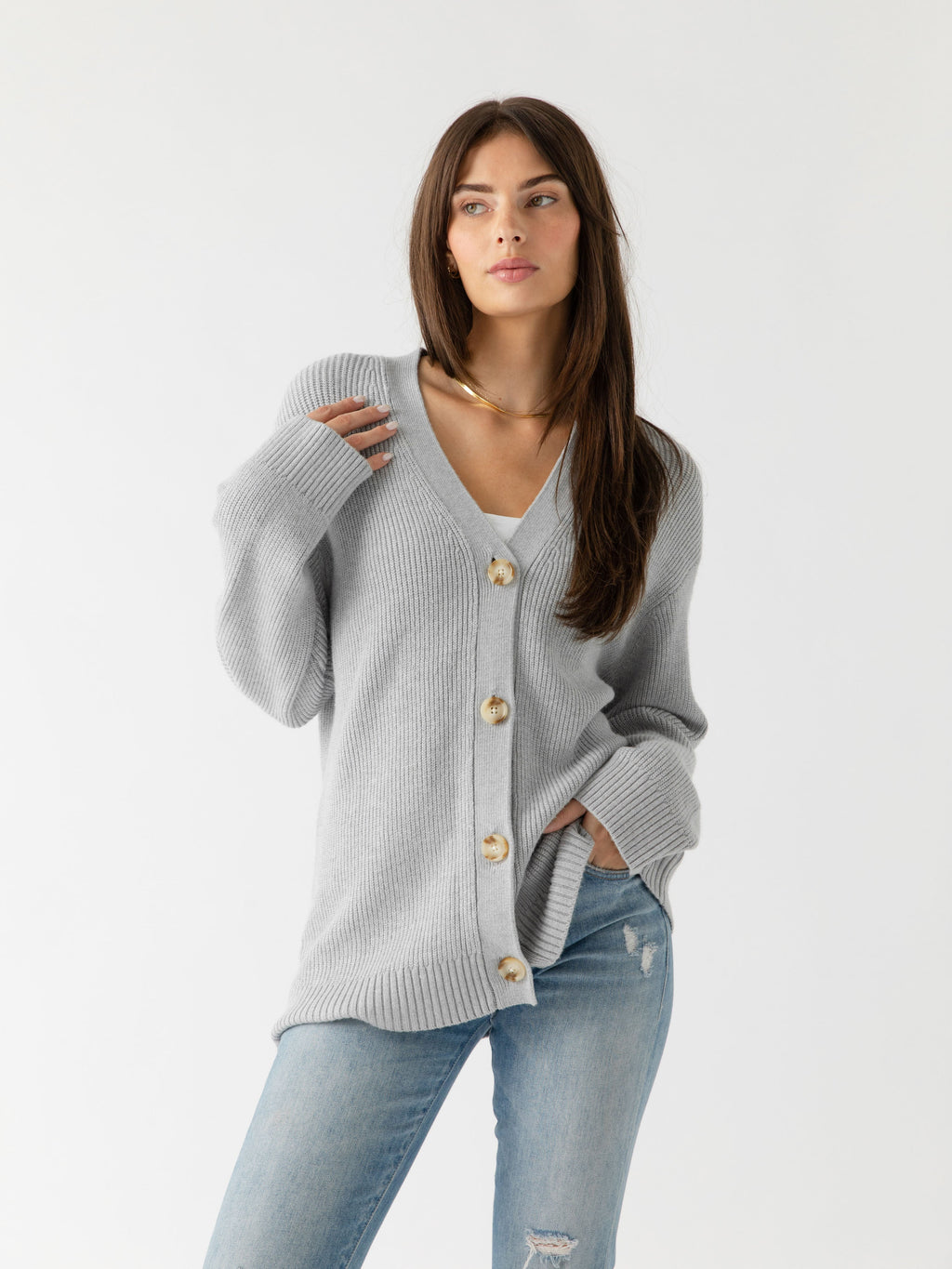 Cardigan Classique Oversize Femme Confortable & Élégant en Bambou Doux Cozy Earth