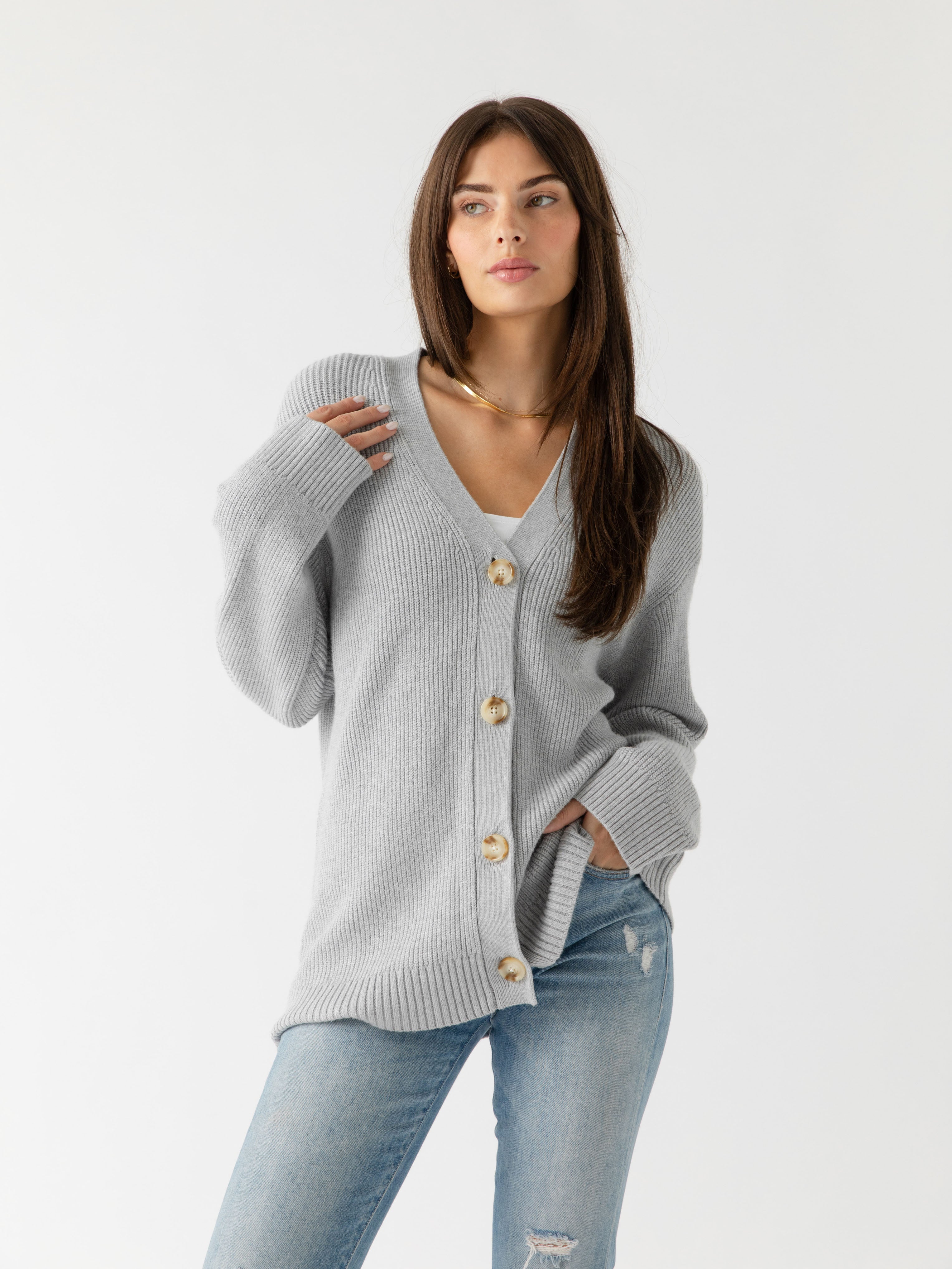 Cardigan Classique Oversize Femme Confortable & Élégant en Bambou Doux Cozy Earth