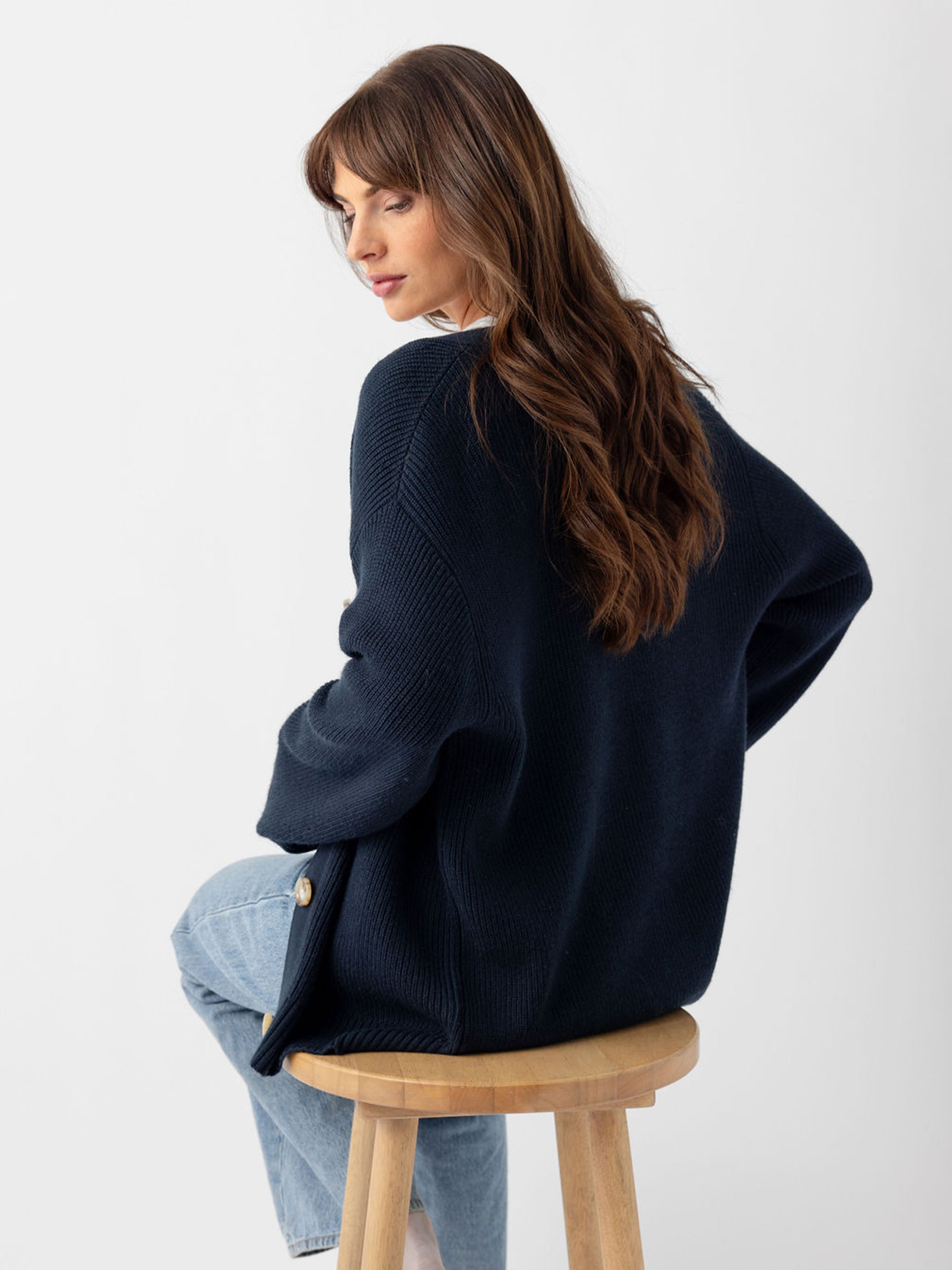 Cardigan Classique Oversize Femme Confortable & Élégant en Bambou Doux Cozy Earth