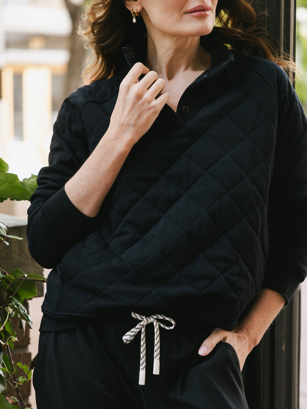 Pull Matelassé Femme en Bambou Brossé Ultra-Doux avec Boutons-Pression Élégants