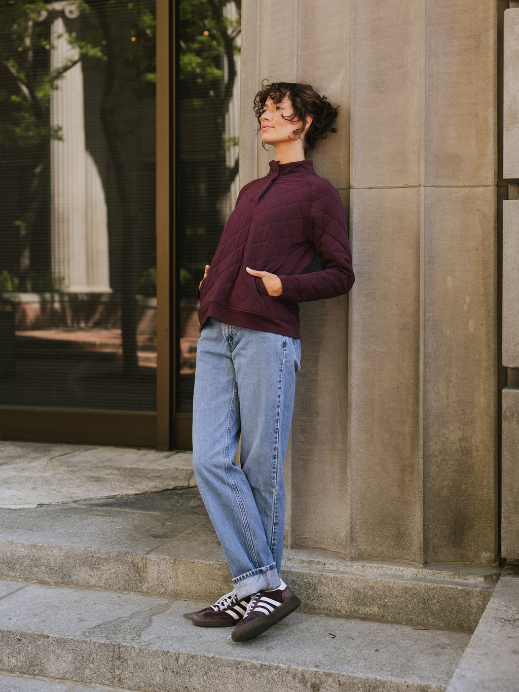 Pull Matelassé Femme en Bambou Brossé Ultra-Doux avec Boutons-Pression Élégants