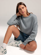 Sweat-shirt Col Rond Cityscape Femme Cozy Earth Polaire Écologique Ultra-Doux