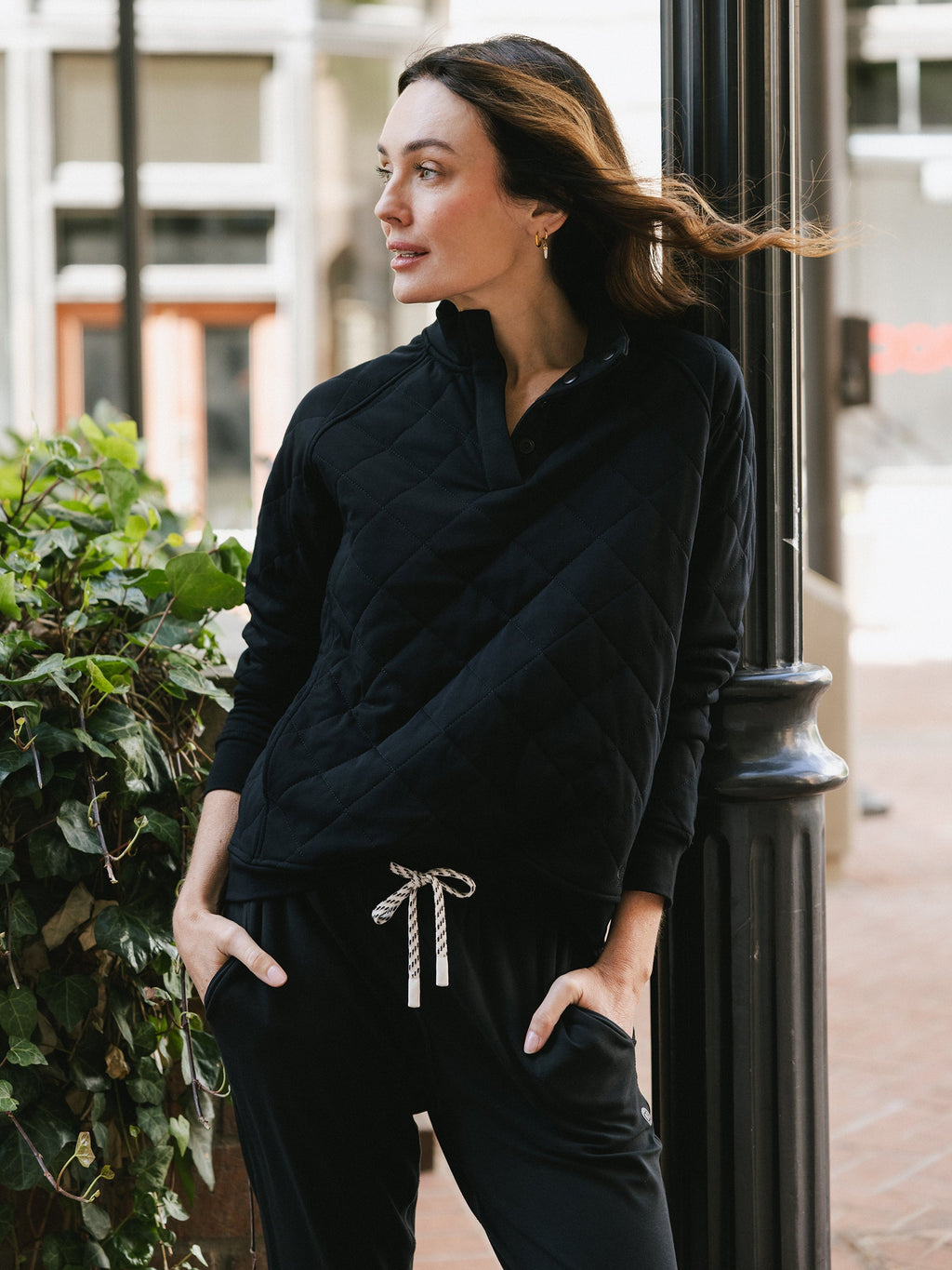 Pull Matelassé Femme en Bambou Brossé Ultra-Doux avec Boutons-Pression Élégants