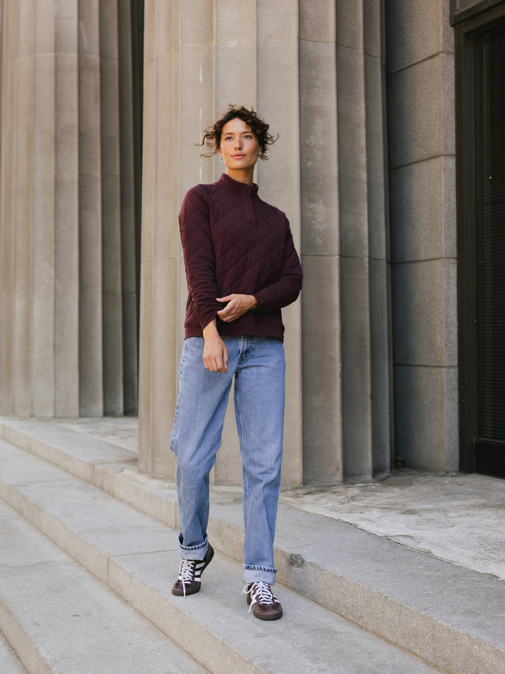 Pull Matelassé Femme en Bambou Brossé Ultra-Doux avec Boutons-Pression Élégants