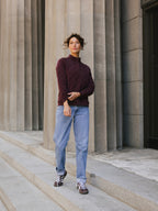 Pull Matelassé Femme en Bambou Brossé Ultra-Doux avec Boutons-Pression Élégants