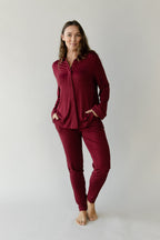 Chemise Boutonnée Femme en Bambou Extensible Col Polo Manches Longues – Confort Ultime