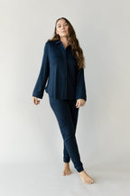 Chemise Boutonnée Femme en Bambou Extensible Col Polo Manches Longues – Confort Ultime