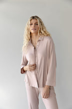 Chemise Boutonnée Femme en Bambou Extensible Col Polo Manches Longues – Confort Ultime