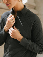 Pull Matelassé Femme en Bambou Brossé Ultra-Doux avec Boutons-Pression Élégants