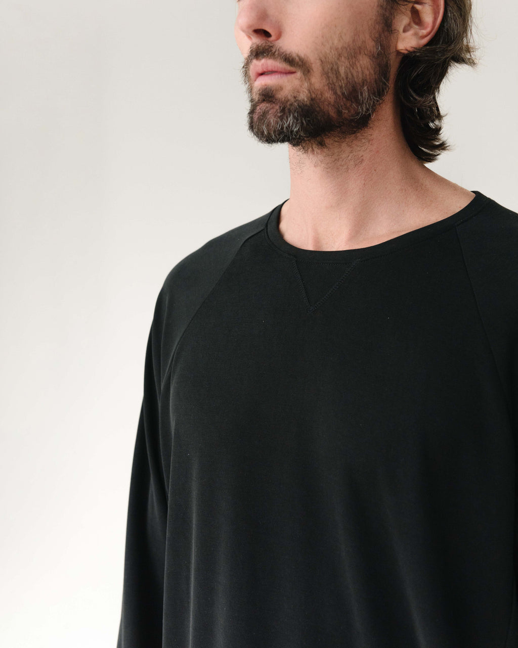 Pull-over Raglan Moderne Modal Homme Confort Ultime Respirant Doux