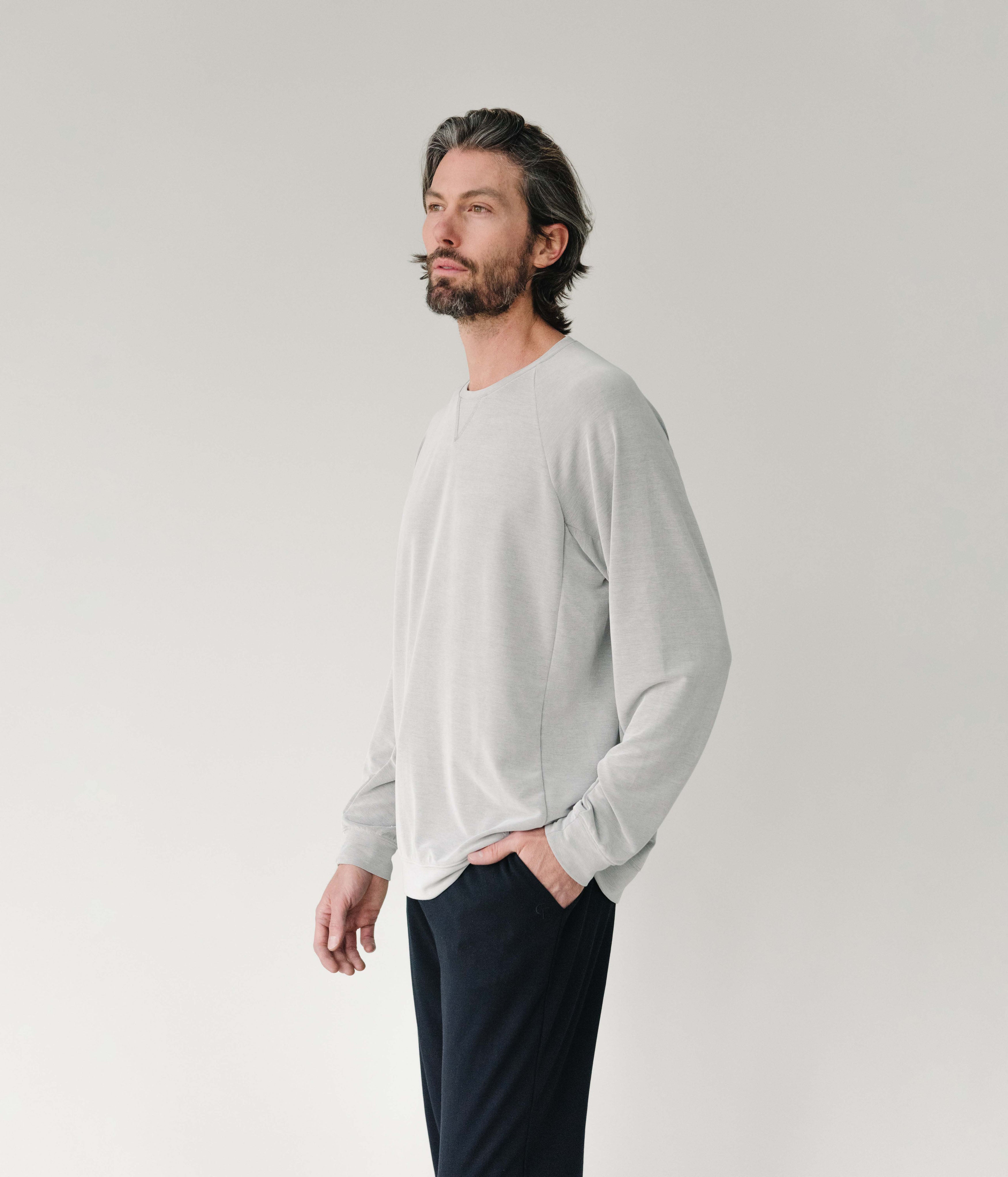 Pull-over Raglan Moderne Modal Homme Confort Ultime Respirant Doux