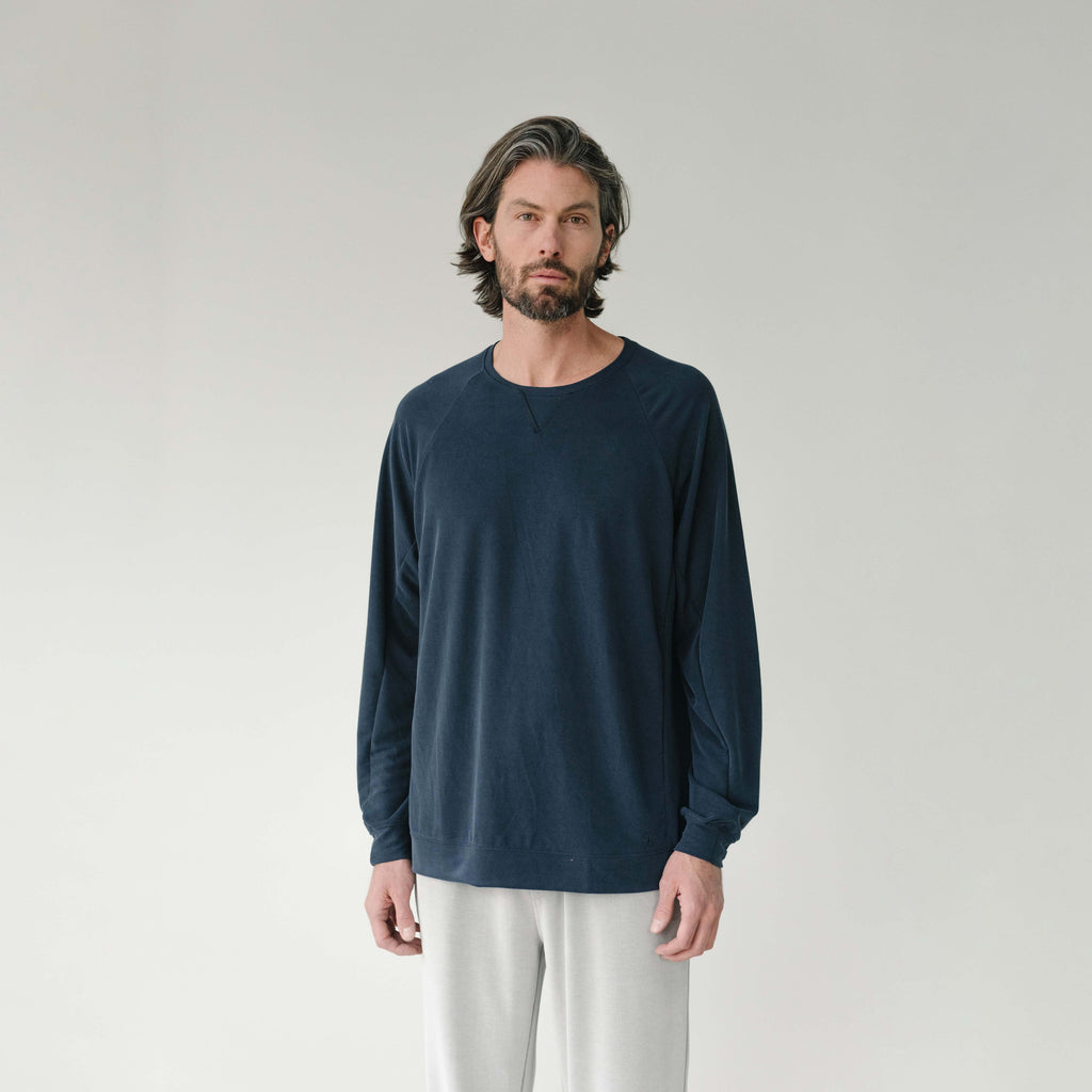 Pull-over Raglan Moderne Modal Homme Confort Ultime Respirant Doux