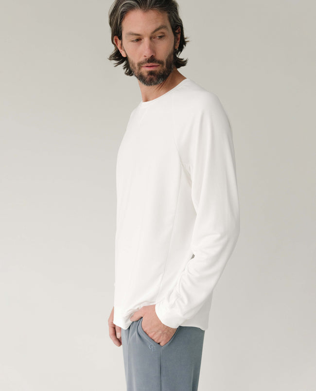 Pull-over Raglan Moderne Modal Homme Confort Ultime Respirant Doux Main Image