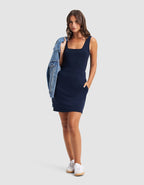 Débardeur Femme en Bambou Brossé Ultra-Doux Col Carré Respirant Élégant et Confortable