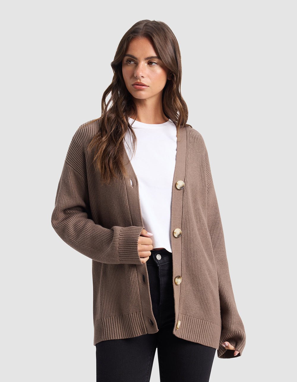 Cardigan Classique Oversize Femme Confortable & Élégant en Bambou Doux Cozy Earth