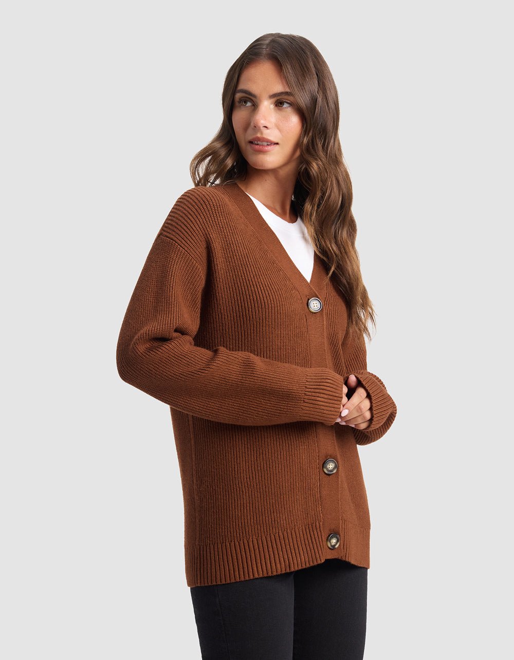 Cardigan Classique Oversize Femme Confortable & Élégant en Bambou Doux Cozy Earth