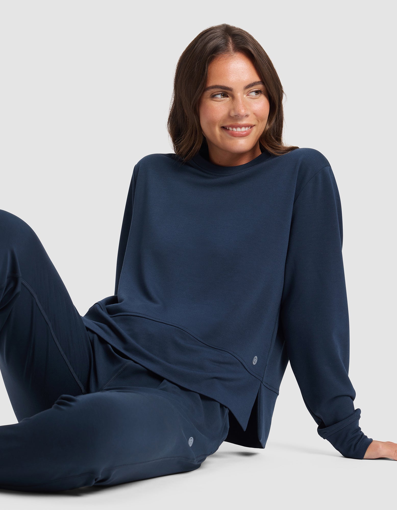 Pull Col Rond StudioLite Femme Léger Confortable Polyvalent pour Style Décontracté Cozy Earth