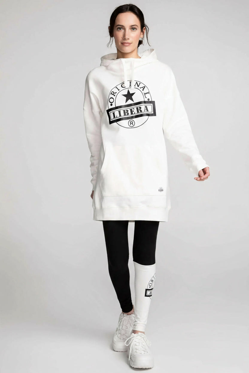 Hoodie Long Femme Original libera Col Croisé Molleton Doux Confort Ultime